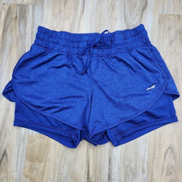 ☔️💜Avia Blue Purple Double Layer Performance Running Shorts Medium - Picture 3 of 12